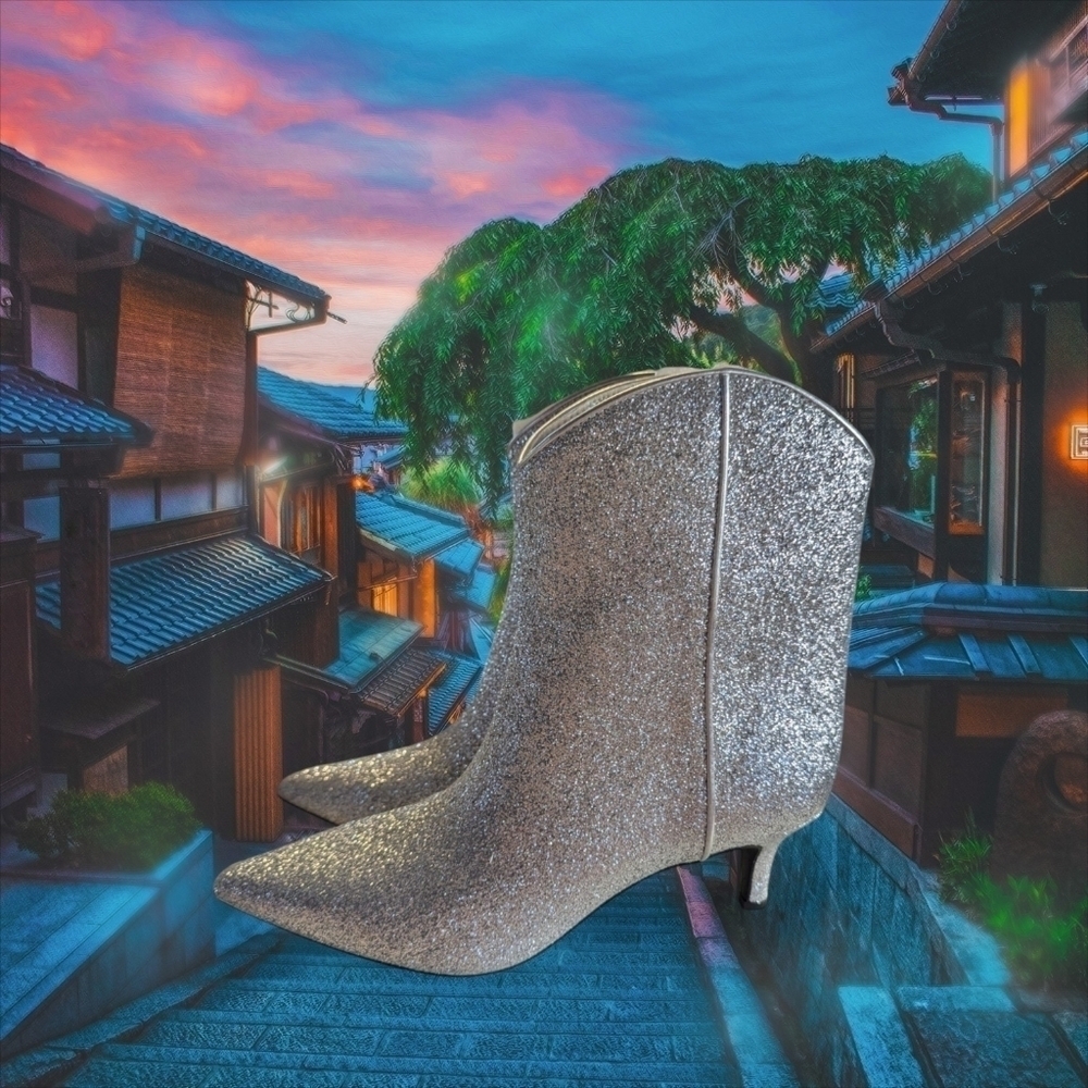 NIB On 34th Aatira Tulip Silver Glitter Ankle Booties Size 9M - Picture 11 of 15